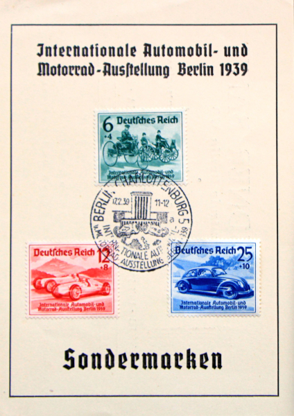 Volkswagen KdF Stamps 1939 International Automobile-Exhibition Berlin (7496)